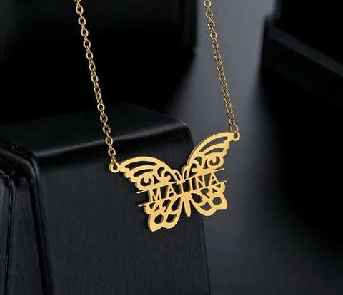 Butterfly Necklace with Your Name
