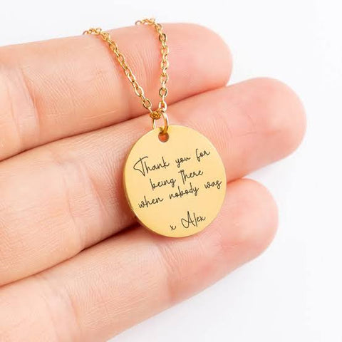 Customized Coin Necklace with Your Thoughts