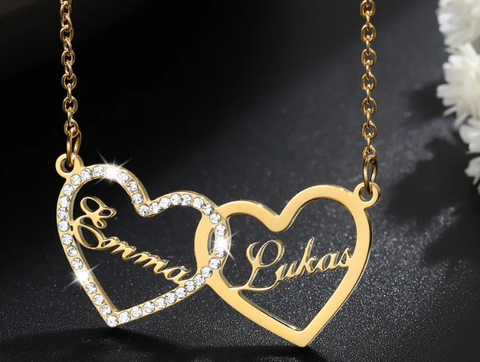 Luxurious Stone Necklace in Gold and Silver